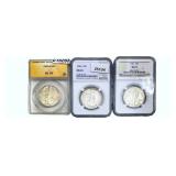1939-1946 GEM UNC Walking Lib Half Dollar[3 Coins]
