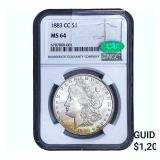 1883-CC CAC Morgan Silver Dollar NGC MS64
