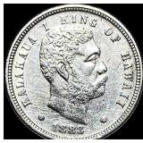 1883 Hawaii Silver Dime CLOSELY UNCIRCULATED
