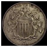 1866 Shield Nickel NEARLY UNCIRCULATED