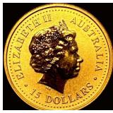 2000 1/10 oz Gold Australian Nugget $15 GEM PROOF