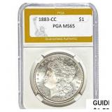 1883-CC Morgan Silver Dollar PGA MS65
