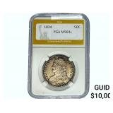 1834 Capped Bust Half Dollar PGA MS64+