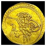1812 Turkey AH 1223/5 Gold 1/4 Zeri NEARLY UNCIRCU