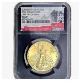 2017-W 1 OZ Burnished Gold Eagle $50 NGC MS70
