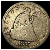 1875 Seated Liberty Twenty Cents NICELY CIRCULATED