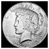 1928-S Silver Peace Dollar CHOICE AU