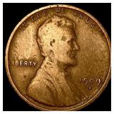 1909-S Lincoln Wheat Cent LIGHTLY CIRCULATED