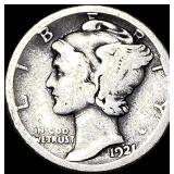 1921-D Silver Mercury Dime NICELY CIRCULATED