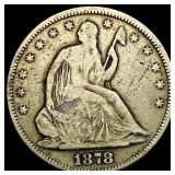 1878 Seated Liberty Half Dollar ABOUT  UNCIRCULAT