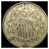 1867 Shield Nickel CLOSELY UNCIRCULATED