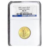 2007 1/4 OZ Gold Eagle $10 NGC MS70