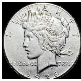1928 Silver Peace Dollar LIGHTLY CIRCULATED