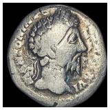 Roman Commodus 177-192 AD Silver Denarius NEARLY