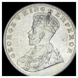 1918 British Inda Silver Rupee UNCIRCULATED