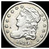 1834 Capped Bust Half Dime CLOSELY  UNCIRCULATED