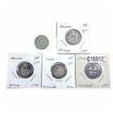 Various Dates Soviet Union Silver 20 Kopeks XF