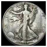 1938-D Walking Liberty Half Dollar LIGHTLY CIRCULA