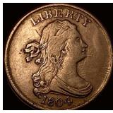 1804 Copper Half Cent NEARLY UNCIRCULATED