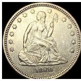 1860-C Silver Quarter Dollar CLOSELY UNCIRCULATED
