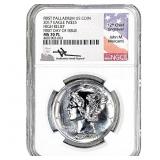 2017 1 OZ Palladium Mercury $25 NGC MS70 PL