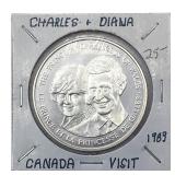 1983 Canada Silver Dollar Charles & Diana MS