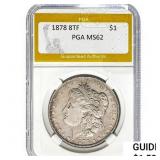 1878 Morgan Silver Dollar PGA MS62 8TF