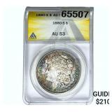 1880-S Morgan Silver Dollar ANACS AU53 Toned