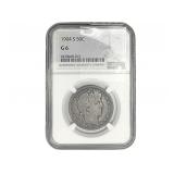 1904-S Barber Half Dollar NGC G6