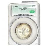 1936-D Columbia Half Dollar CAC MS66+