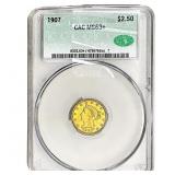 1907 $2.50 Gold Quarter Eagle CAC MS63+