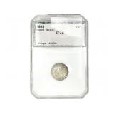 1861 Seated Liberty Dime PCI EF40