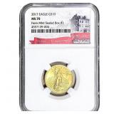 2017 1/4 OZ Gold Eagle $10 NGC MS70