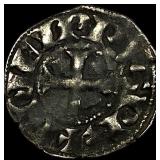 1297-1301 Greece Frankish Crusader Silver Denier N