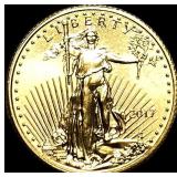 2017 1/10 oz Gold American Eagle $5 SUPERB GEM BU