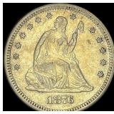 1876 Seated Liberty Quarter CHOICE AU