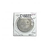 1920 Silver Afghanistan 2 1/2 Reales XF