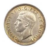 1938 Canada Silver Dollar George VI AU+