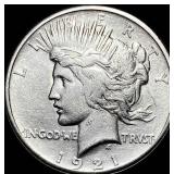 1921 Silver Peace Dollar NEARLY UNCIRCULATED