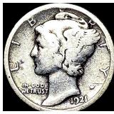 1921 Silver Mercury Dime LIGHTLY CIRCULATED