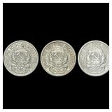 [3 Coins]1923 Soviet Union Silver 10 Kopeks CLOSEL