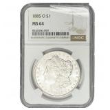 1885-O Morgan Silver Dollar NGC MS64