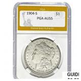 1904-S Morgan Silver Dollar PGA AU55