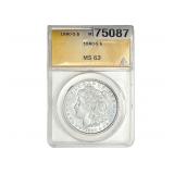 1880-S Morgan Silver Dollar ANACS MS63