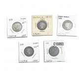 Various Dates Various Silver Coins VF