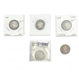 Various Dates Various Silver Coins VF