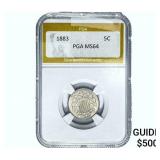 1883 Shield Nickel PGA MS64