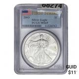 2003 Silver Eagle PCGS MS69 First Strike