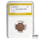 1924-D Wheat Cent PGA MS65 Red