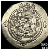 Sasanian 590-628 AD Silver Drachm UNCIRCULATED